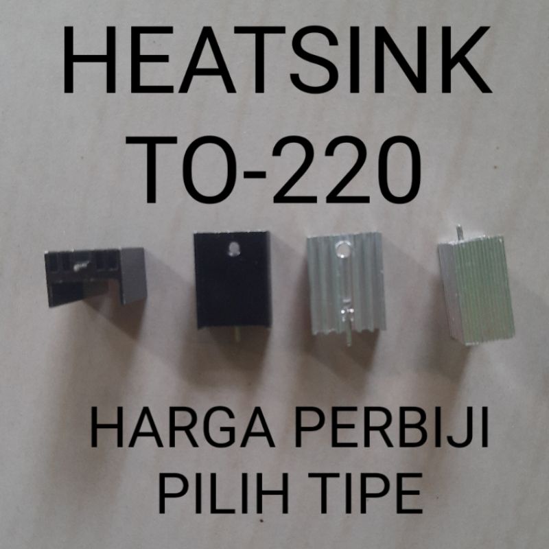 HEATSINK PENDINGIN TO-220 TO220 ALUMINIUM HITAM / PUTIH