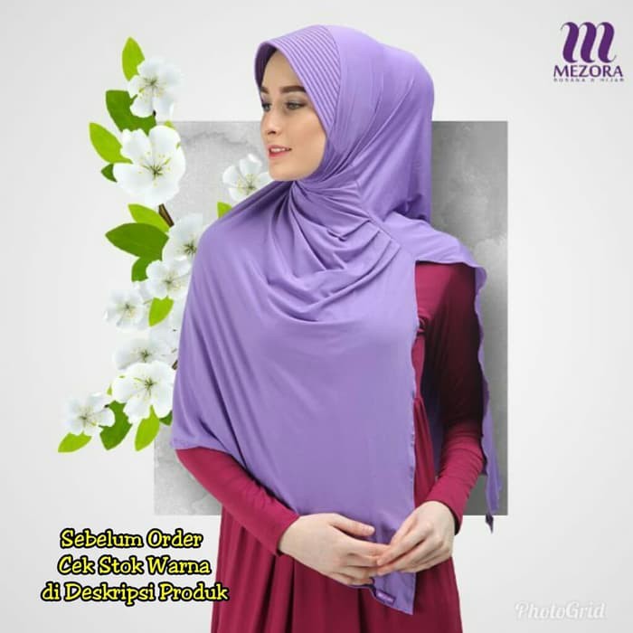 Hijab Instan Jilbab Bergo/ Petunia Mezora Original Murah Muslim TBEB3124