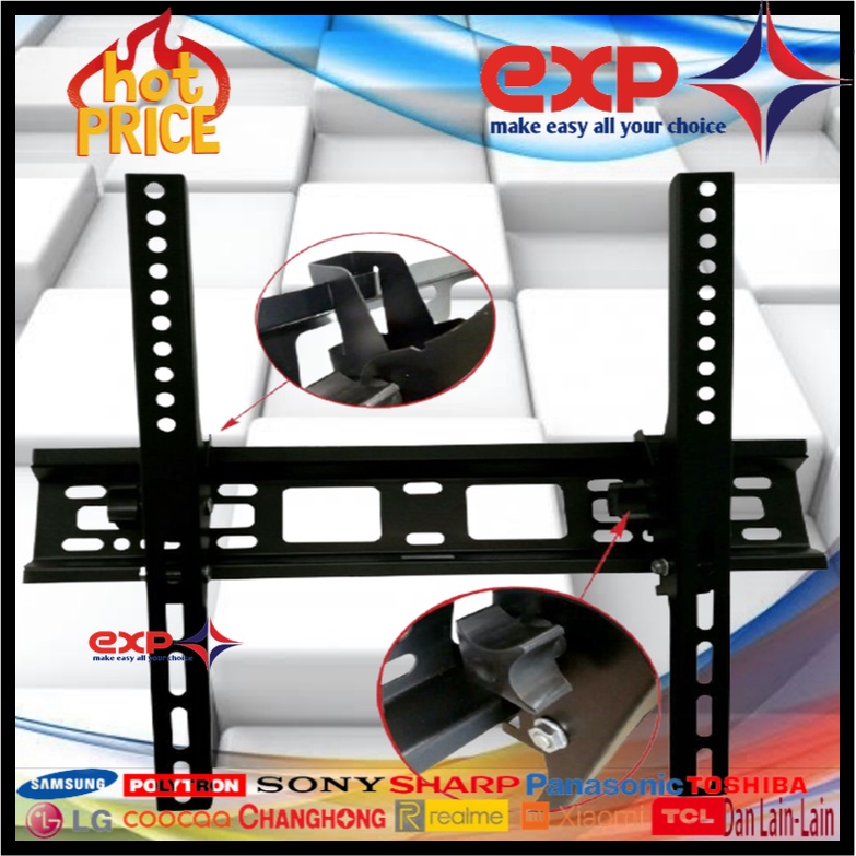 Garansi cocok!!! Bracket TV universal 42&quot; s/d 55&quot; Waterpas adjustable position-10