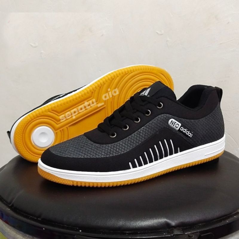 sepatu pria sneakers keren murah formal skechers hitam kasual ori sport running adidas neo