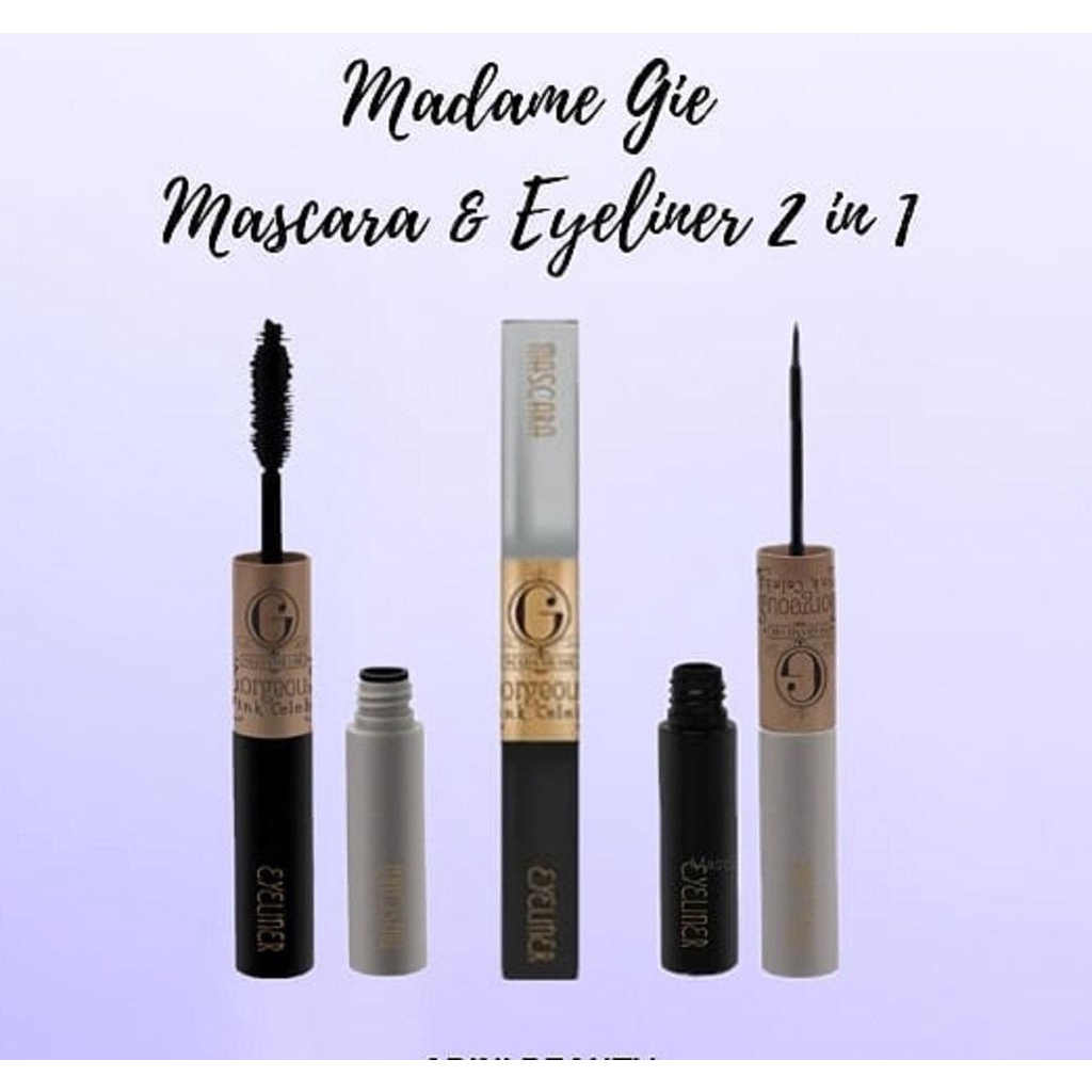 Madame Gie Gorgeous Wink Celebs Mascara Eyeliner 2 in 1 - MakeUp Waterproof