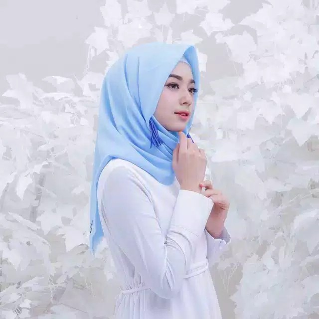 Helen_shop86  Saudia Rawis  Hijab Saudi Jilbab Katun Polos Kerudung Segiempat Rawis