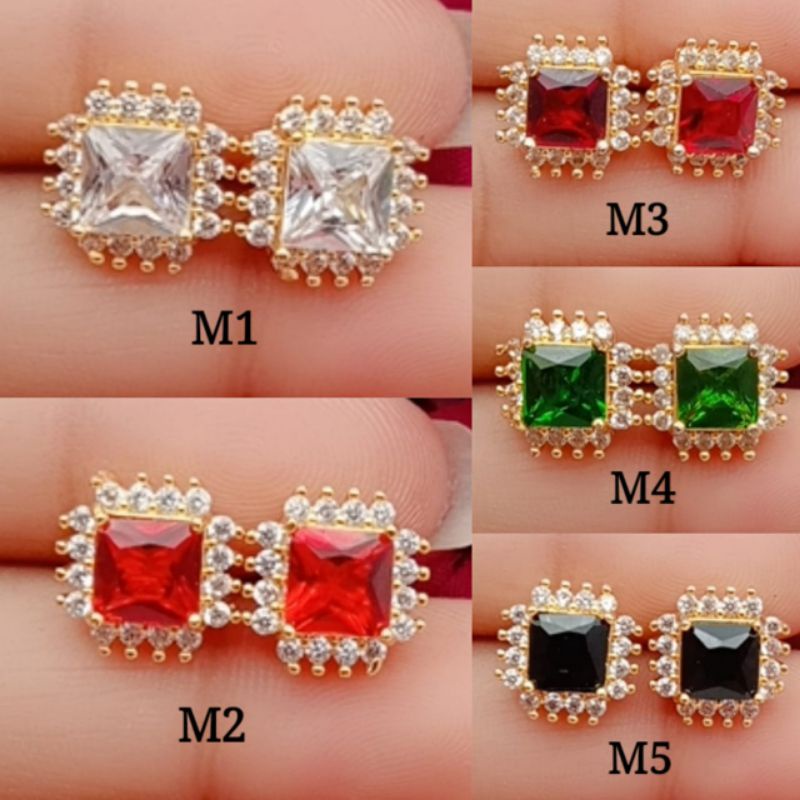 Anting wanita lapis emas impor model tercantik