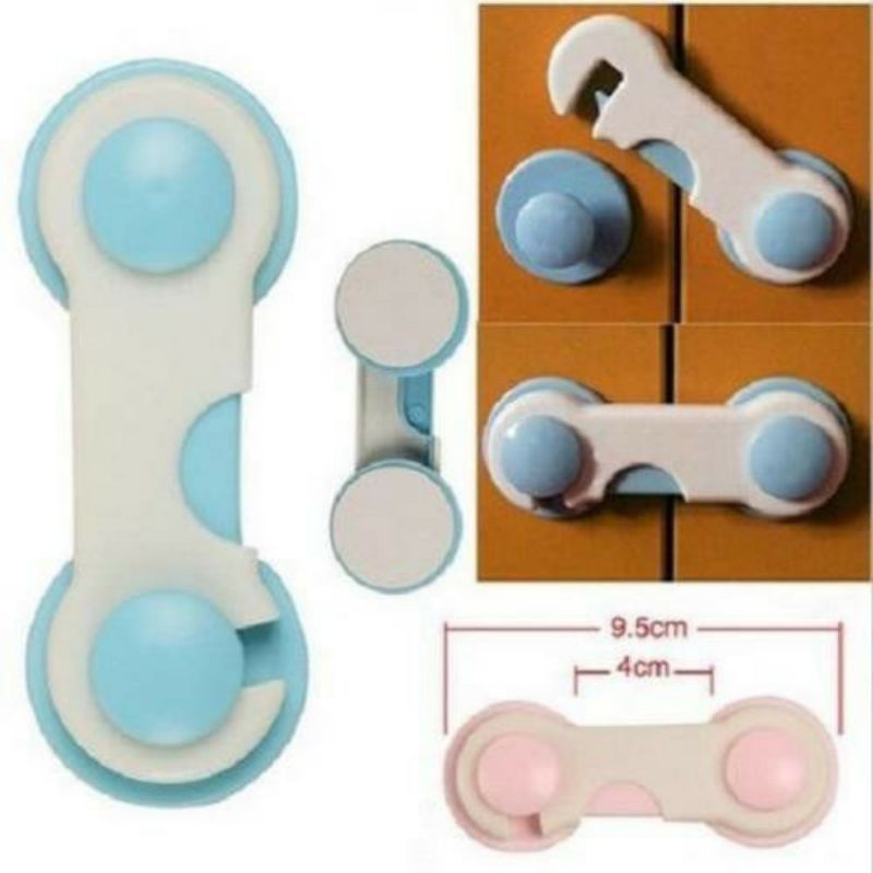 Pengaman Laci Lemari Pintu Kulkas Baby Safety Lock Band Kunci Pengaman Tambahan Lemari serbaguna dan kuat