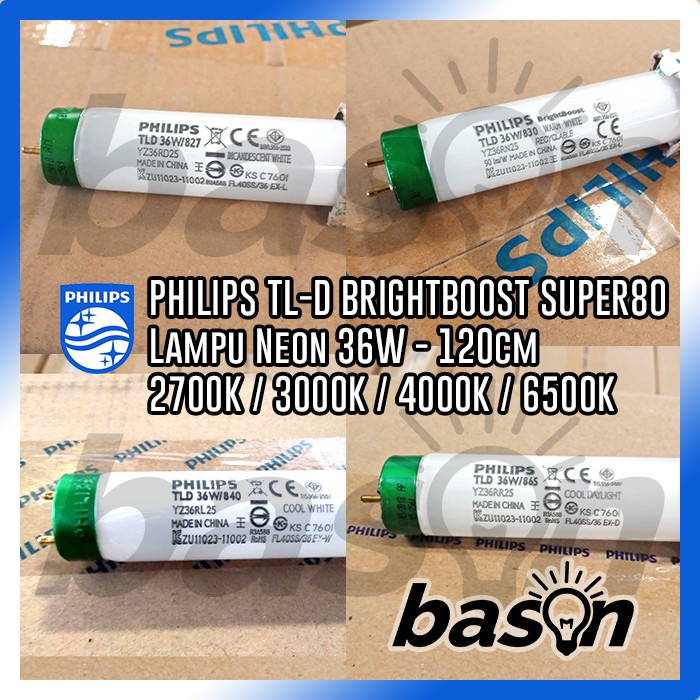 PHILIPS TL-D 36W Super BrightBoost - 120cm - 2700K / 3000K / 4000K / 6500K - KHUSUS OJOL