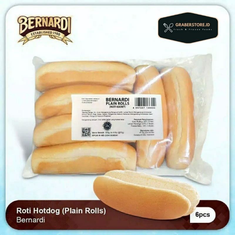 

Roti Hotdog Bernardi 6s bernardi plain rolls roti hot dog plainroll