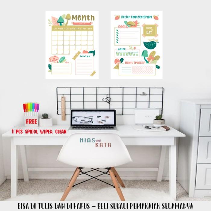 

Book Wall Planner Monthly Planner & Habit Tracker ( Wipe & Clean )