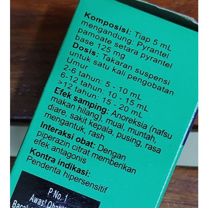 Compyrantel 125 Mg Sirup Rasa Jeruk / Obat Cacing Anak / Mef