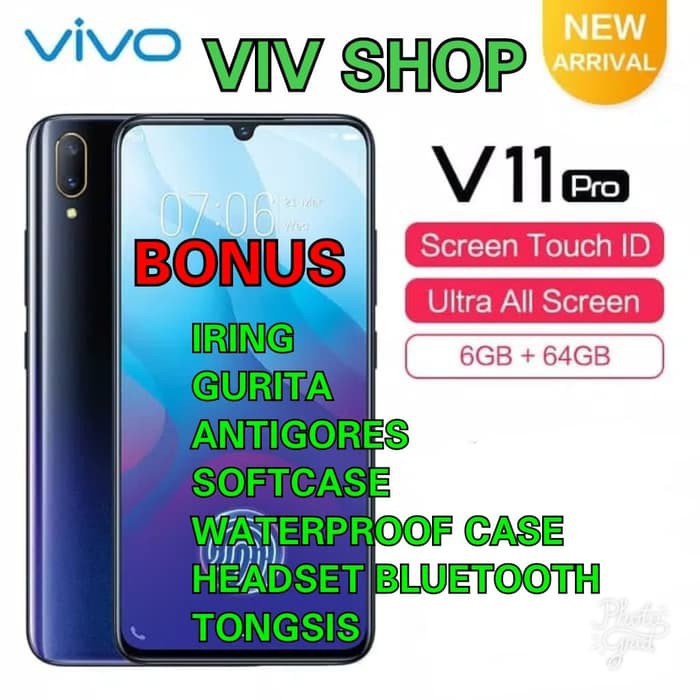 VIVO V11 PRO RAM 6/64 GB GARANSI RESMI VIVO INDONESIA