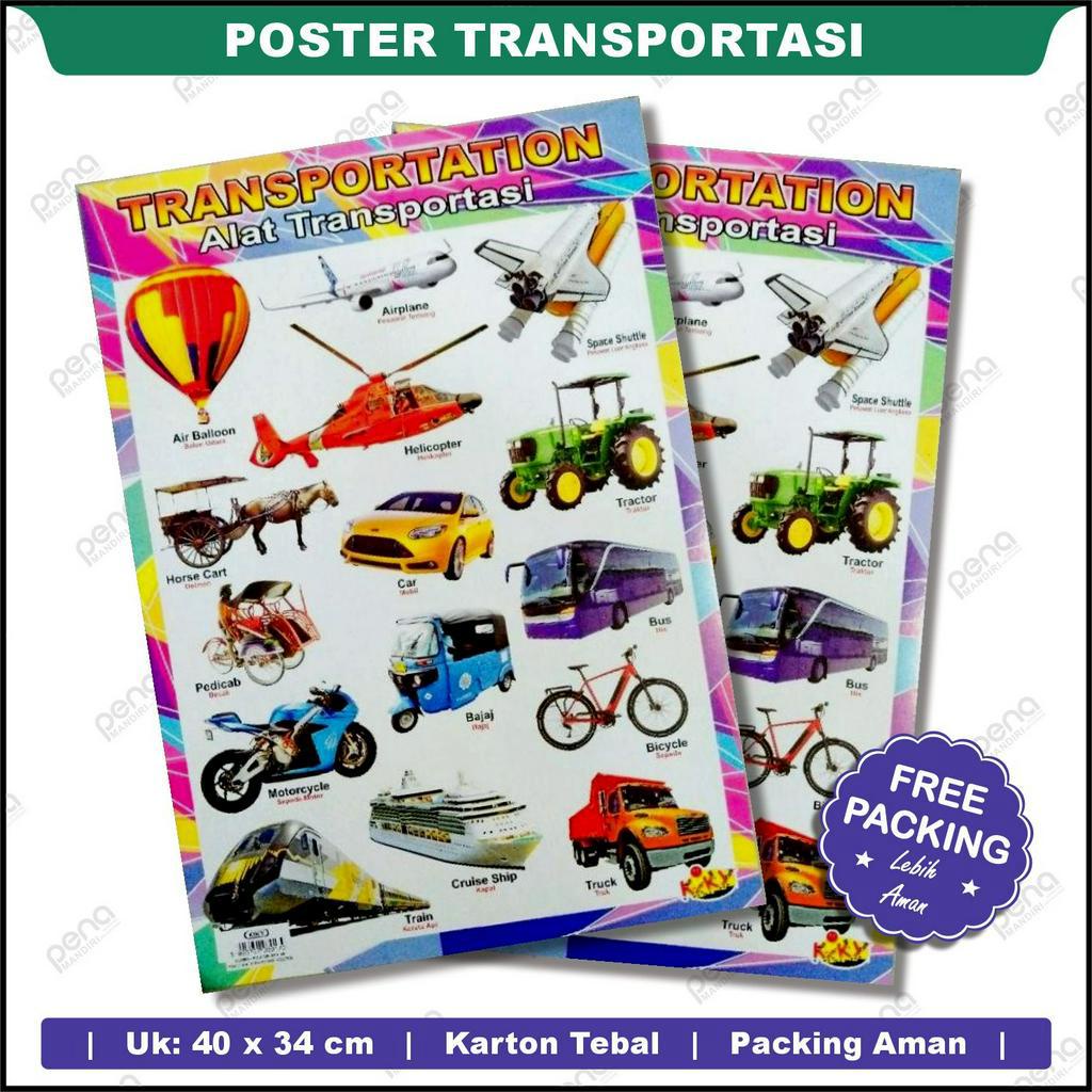 POSTER EDUKASI TRANSPORTASI / POSTER KENDARAAN MAINAN POSTER