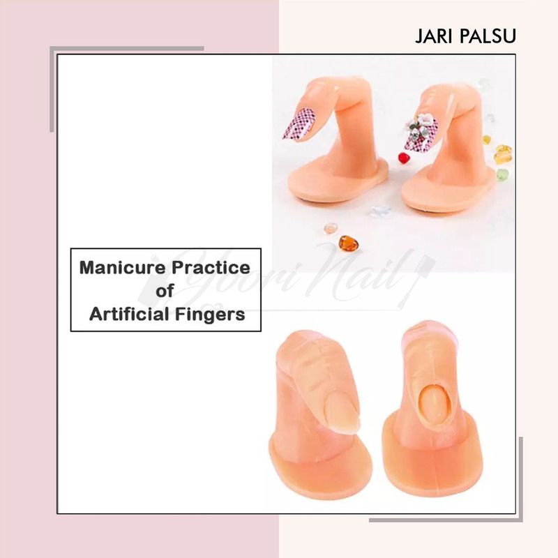 Jari palsu praktek manicure latihan practice false finger untuk latihan nail art