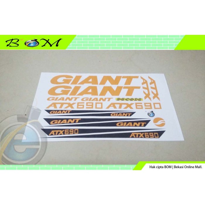 striping stiker decal transparan sepeda giant atx690 fullset oren htm