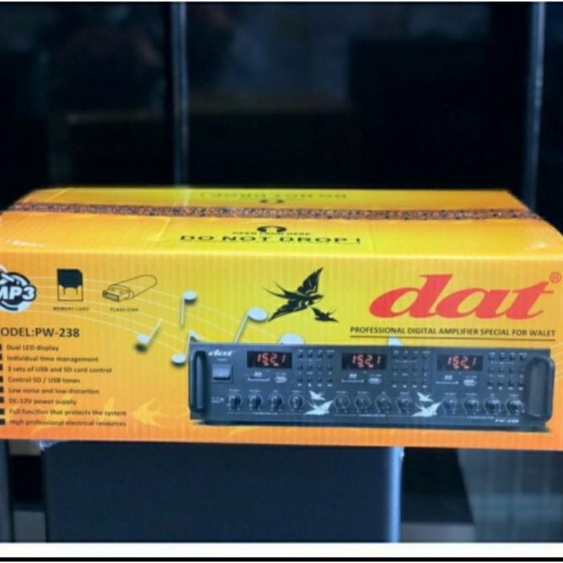 Ampli Walet DAT PW 238 3player 6Channel dan charger Aki