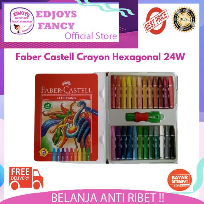 

Crayon / Krayon Faber Castell Oil Pastel Hexagonal 24 Warna
