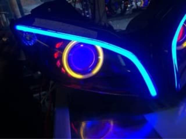 Headlamp Yamaha R15 + Projector + DRL Fleksibel 1 Mode