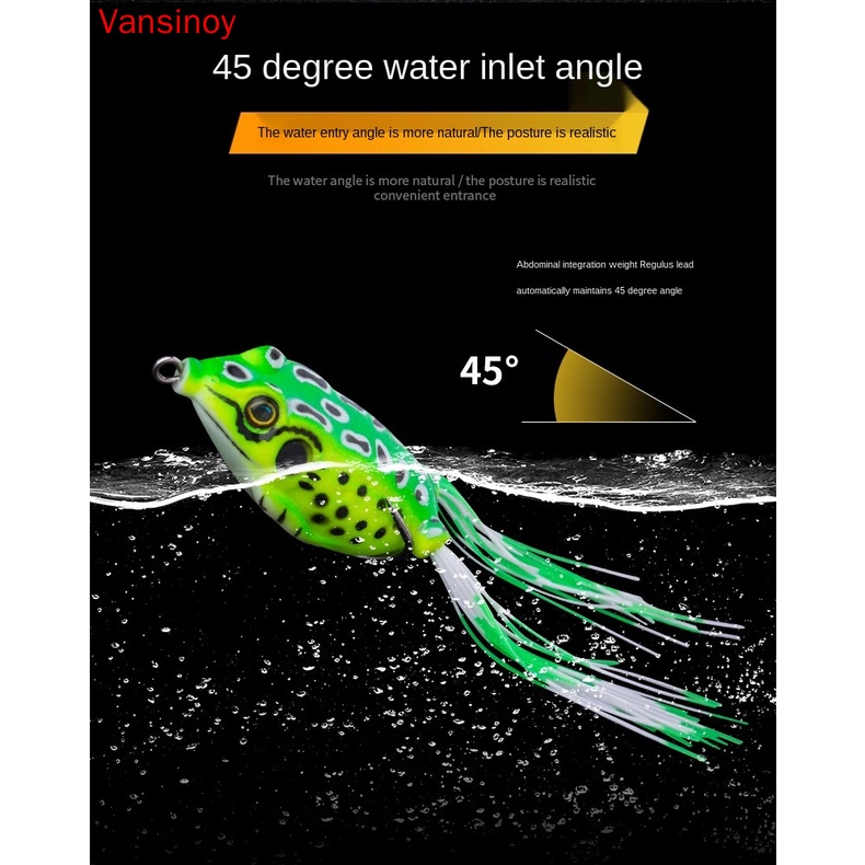 Umpan Pancing Soft Frog 5g/8g/13g/15g Katak Casting Soft Frog Lure Floating Bait 3D Eyes soft frog killer Top Water Fishing Lure With Sequins Umpan Ikan alat mancing