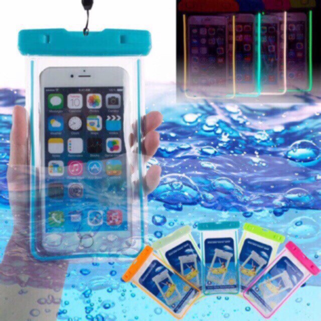 Case Waterproof Glow In The Dark/ Casing Anti Air Untuk Berenang