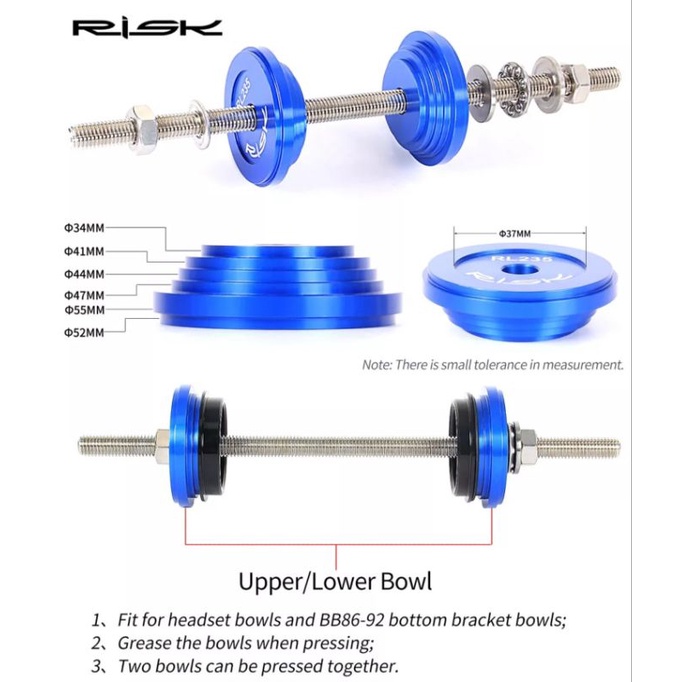 Risk Alat Press BB Bottom Bracket Headset Kunci Memasang Headset dan BB Bottom Bracket Press fit Press in Tool Bottom Bracket Headset