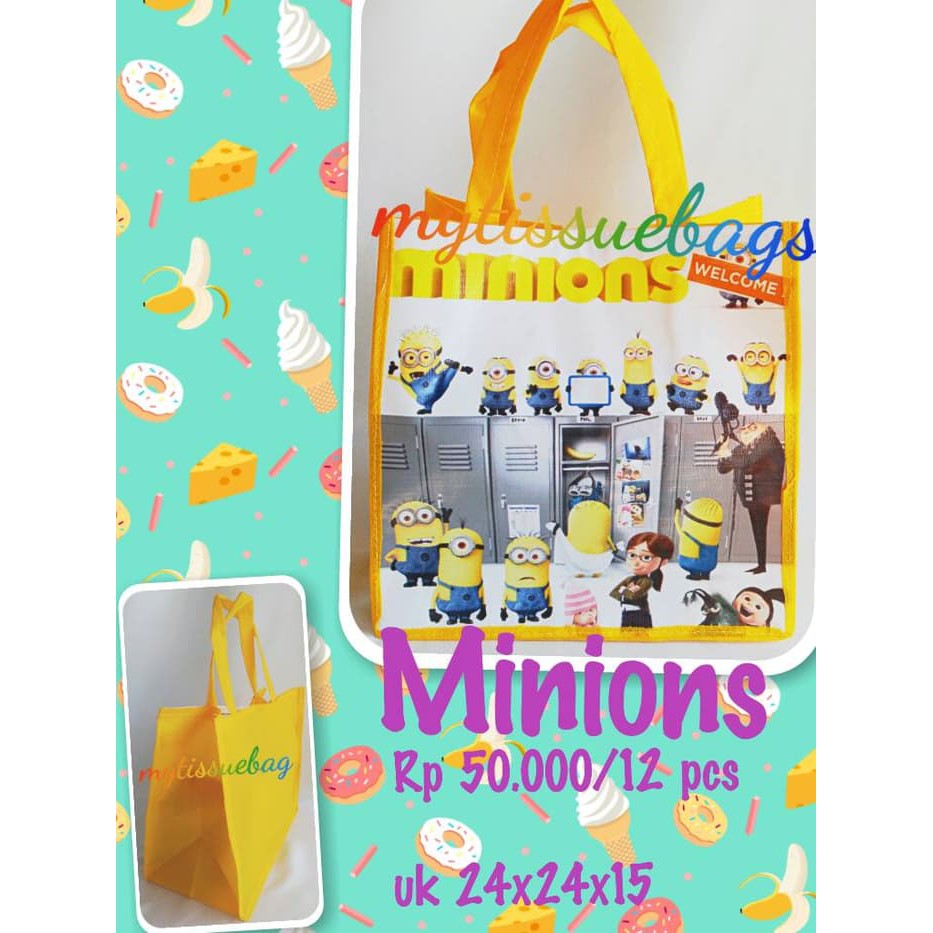 

[SALE] tas ulang tahun minions/souvenir goodiebag ultah minions