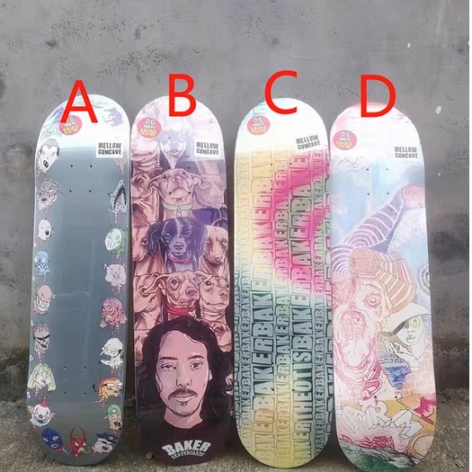 Baker deck skateboard pro 7 plys cananian maples cold press deck 31x8.25 inch Untuk Dewasa