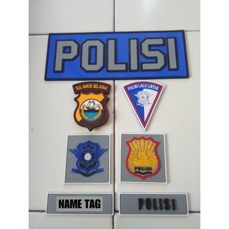 Patch Rubber Emblem Karet 1set