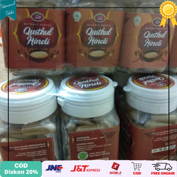 

◾COD◾ 45 Kapsul Herbal Qusthul Hindi anti Corona / covid 19 Original
