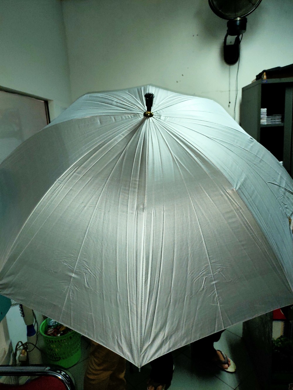 Payung Golf Jumbo Polos Silver Pelangi - Payung Mobil Besar Anti Uv