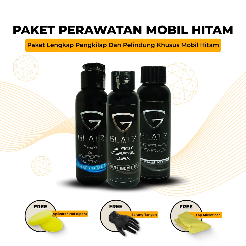 Paket Pengkilap Mobil Warna Hitam Glatz Autocare