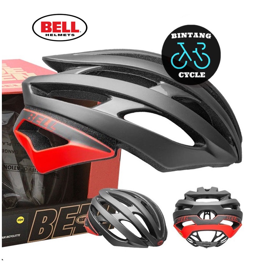 HELM Sepeda BELL STRATUS MIPS Helmet MATTE GLOSS GRAY INFRARED - Helm Sepeda Bell