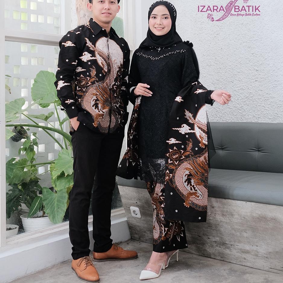 Terbaik Couple Adelia Hitam - Gaun Kebaya Batik Modern