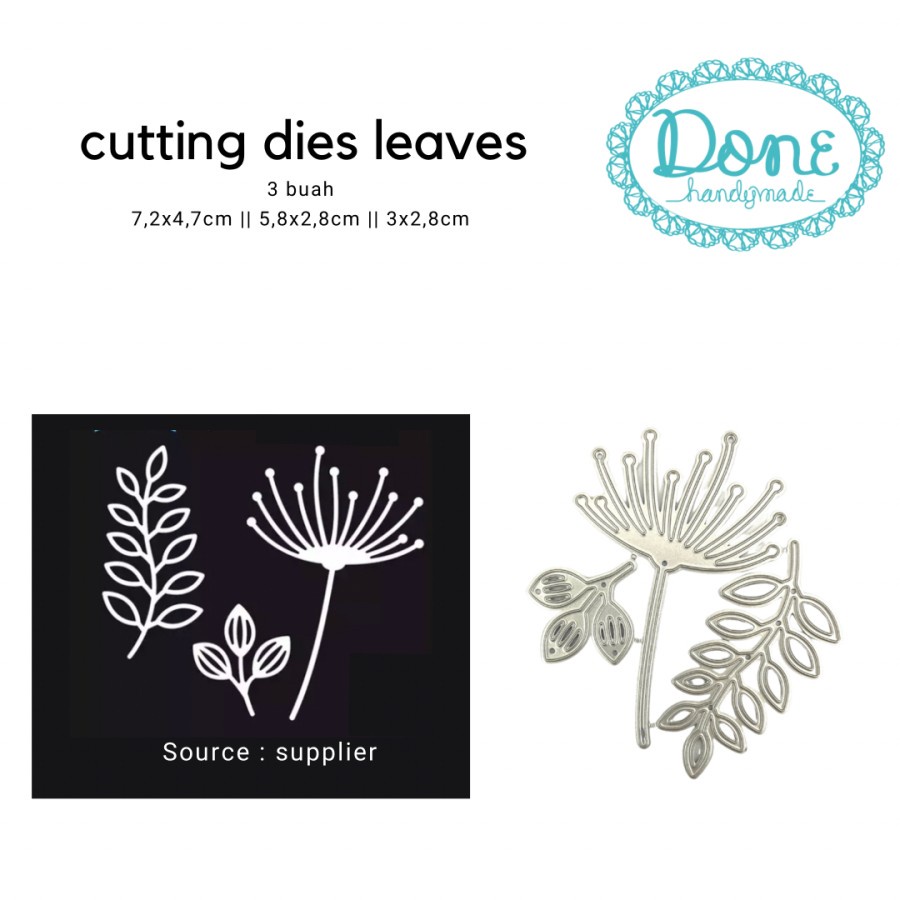 Dies cutting dies flower pattern leaf collection stencil daun bunga