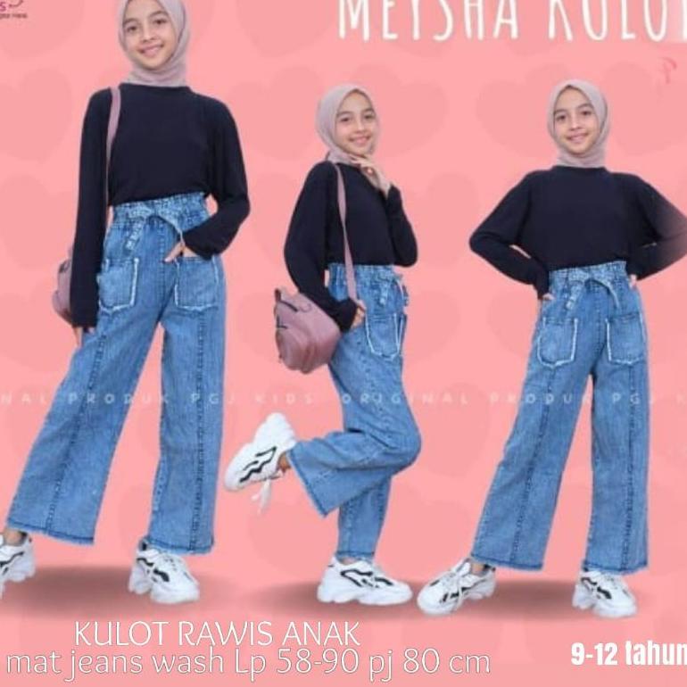 (PROMO LIR77) KULOT JEANS ANAK UMUR 9-12 TAHUN ✶