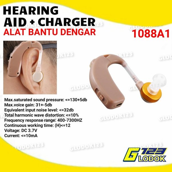 Alat Bantu Dengar Hearing Aid Cas USB Charge Pengeras Suara Telinga