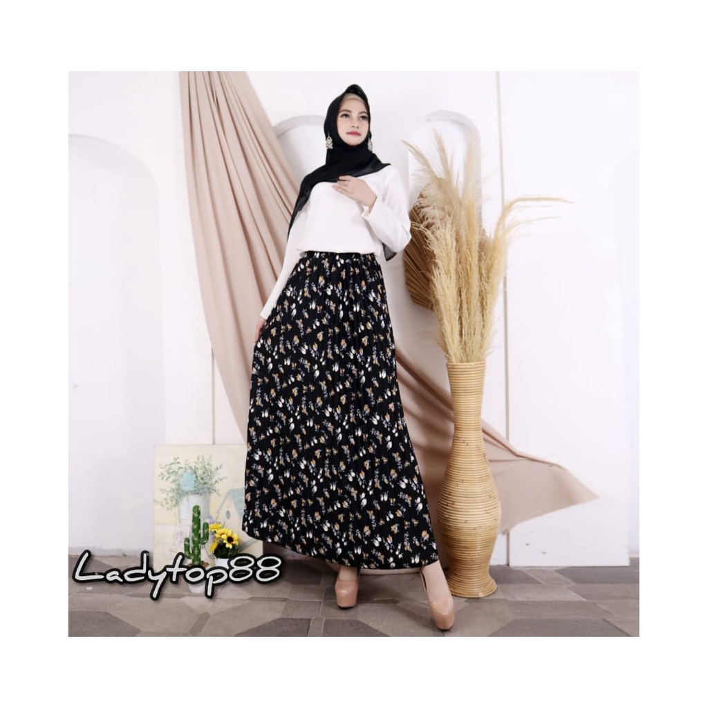 ROK PLISKET DAILY FLOWERS PREMIUM // ROK PLISKET PREMIUM MOTIF BUNGA // ROK PLISKET DAISY MOTIF TERBARU // BAHAN HYGET PREMIUM