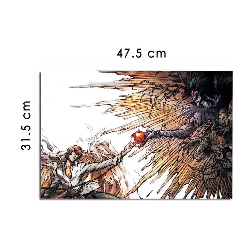 Poster A3 Anime Death Note/Hiasan Dinding Kayu/Poster Anime Death Note