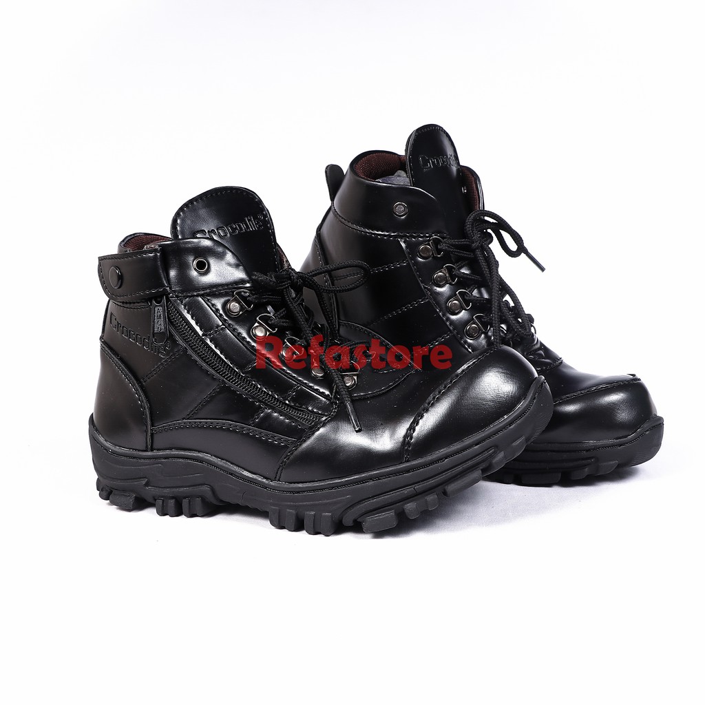 Sepatu Pria Bikers Crocodile MORISEY Safety Boots Sepatu Pria Outdoor touring Hiking Bikers