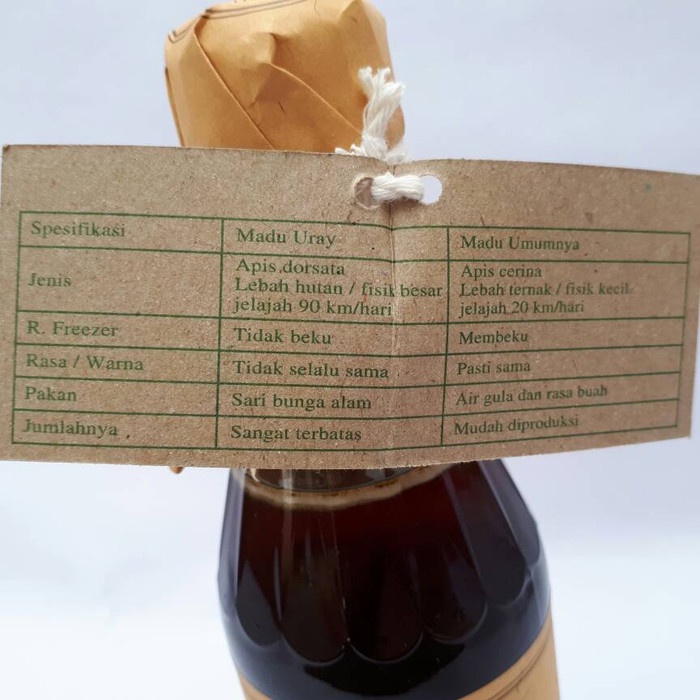 

201nhgg Madu Uray Kecil 330 Ml (Natural Raw Honey 450 G) Ds201Fs
