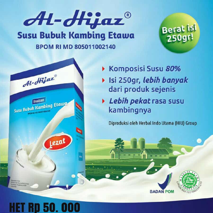 

Susu Kambing Etawa Al Hijaz Ettawa BPOM