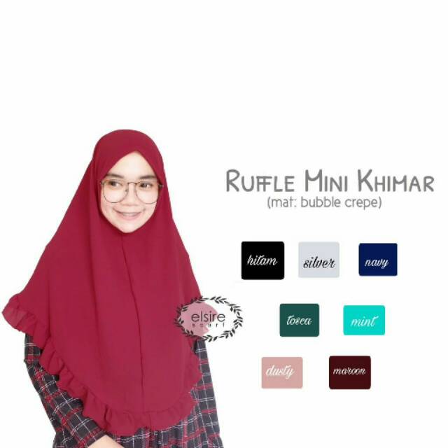  PROMO HARGA 1 kg 12 pcs Hijab Ruffle  Khimar  Instan 