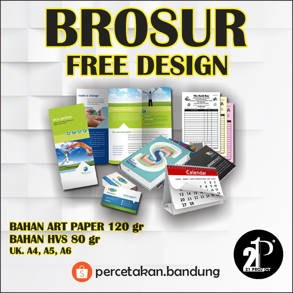

Brosur Custom Free Design Min Order 50 Pcs
