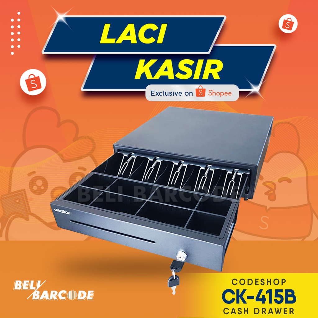 PROMO LACI UANG BESAR CODESHOP CK 415 - CK415 BLACK + RJ11 KUALITAS BAGUS