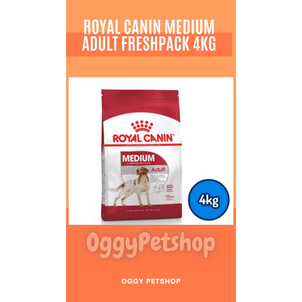 RC Royal Canin Medium Adult Makanan Anjing Dewasa Dry 4kg