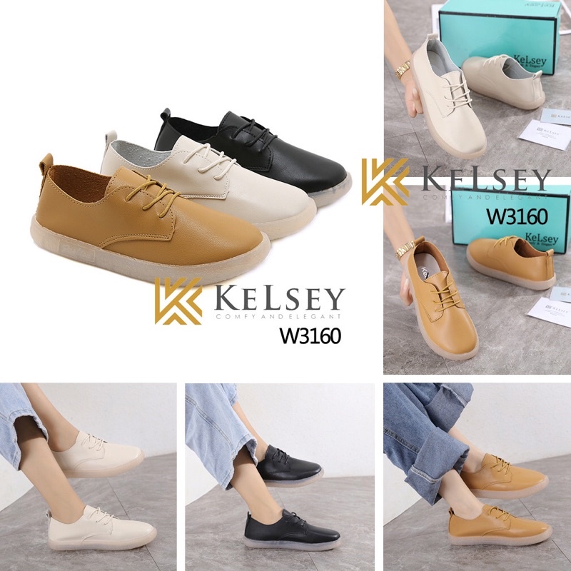 Kelsey Sepatu Kulit 2cm Wanita W3160