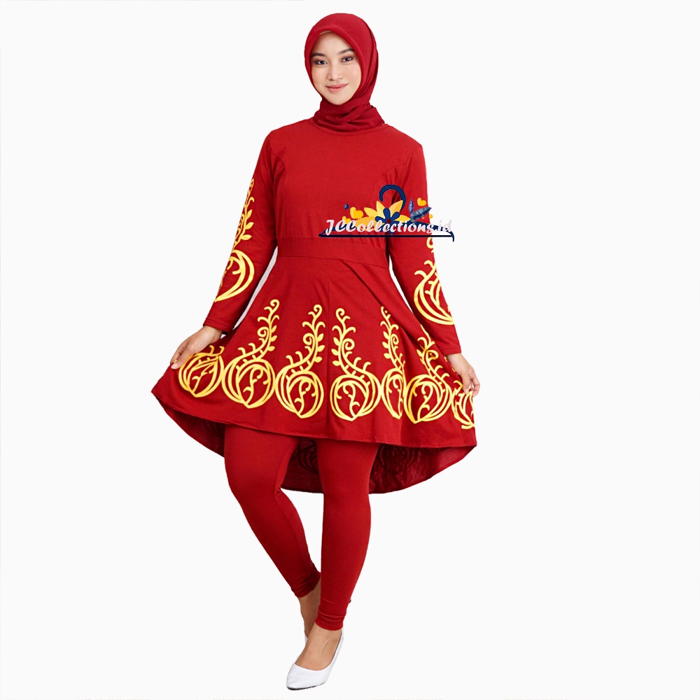 Stelan Tunik Dan Celana Panjang Muslim Wanita Afssanah - JCCollections
