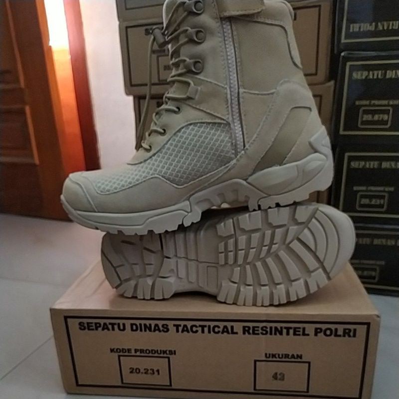 SEPATU GURUN TACTICAL RESINTEL POLRI 7 INCI