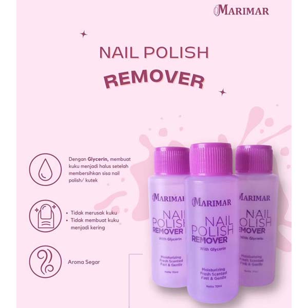 MARIMAR Nail Polish Remover - Pembersih Kutek - Pembersih Cat Kuku - 70ML_Cerianti
