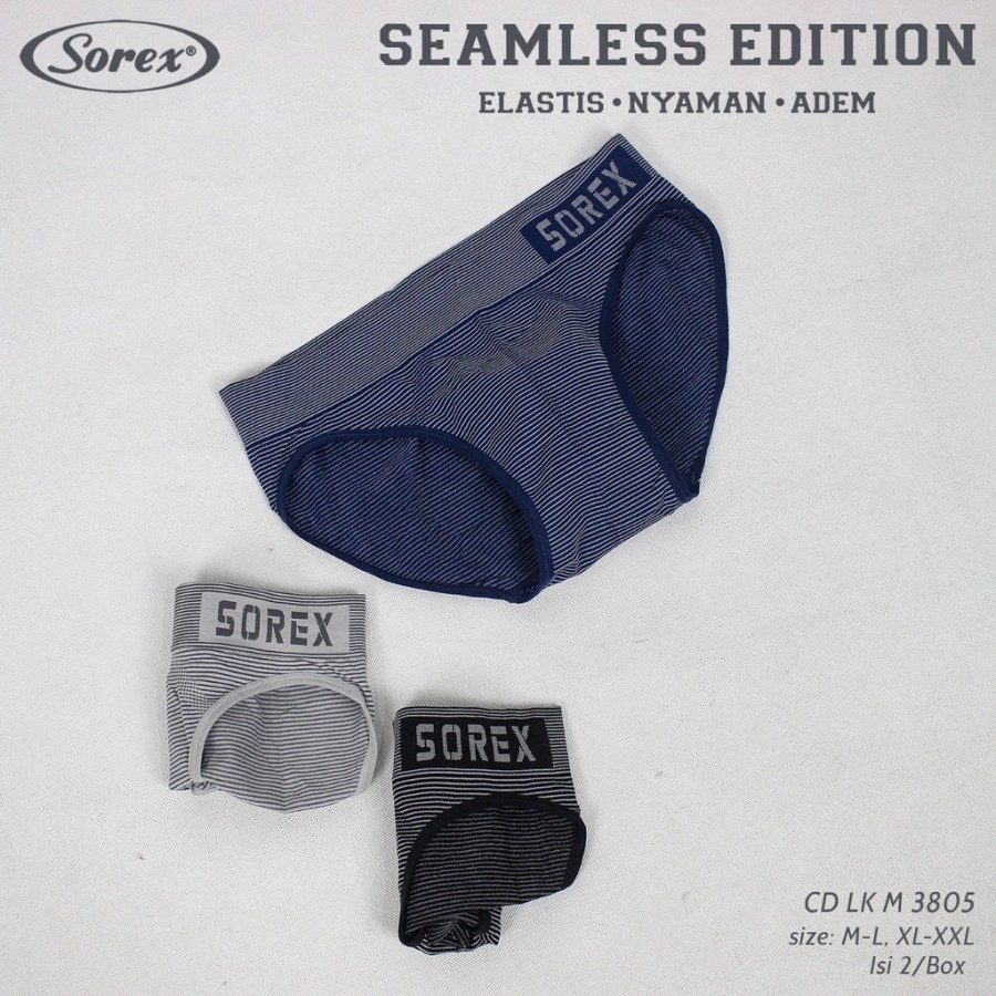 Celana Dalam Pria Sorex Sport Cd Seamless Edition Men Anti Nyeplak CD Lk M 3805