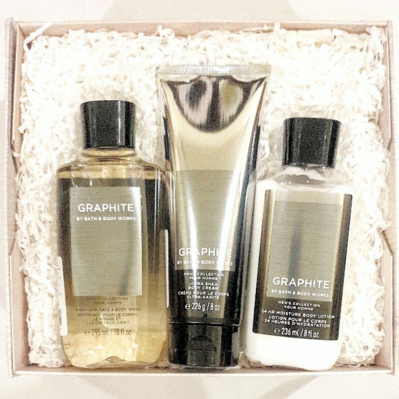 BBW GRAPHITE MENS COLLECTION GIFT SET PAKET BATH &amp; BODY WORKS
