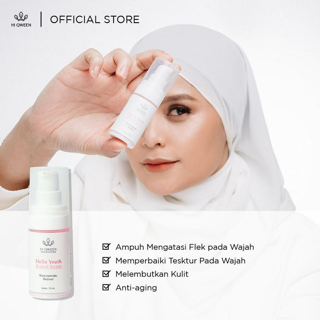 Serum Hello Youth Retinol Mengatasi Flek Bandel, Mencerahkan Wajah, Membuat Wajah Lebih Glowing, Membuat Kulit Kenyal