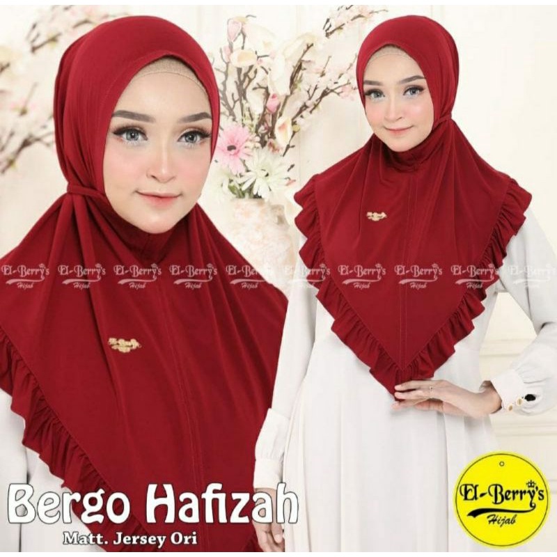 HIJAB EL BERRYS HAFIZAH/ JILBAB INSTAN KEKINIAN/ HIJAB JERSEY MURAH MODERN